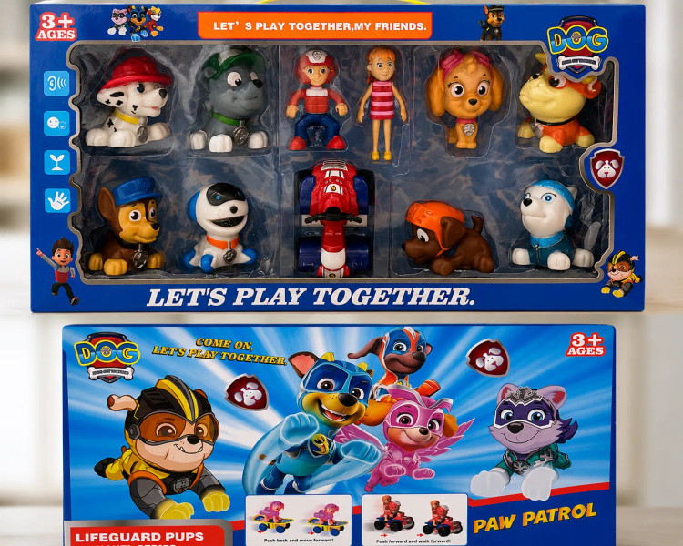 ست فیگور سگهای نگهبان طرح Paw Patrol مدل Let's Play Together (10 تکه)
