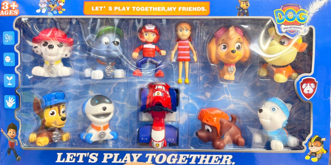 ست فیگور سگ‌های نگهبان طرح Paw Patrol مدل Let's Play Together (10 تکه)